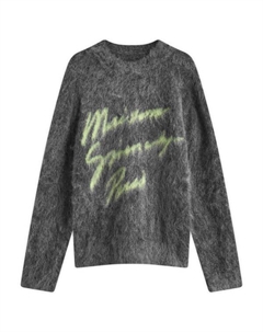 Свитер с круглым вырезом и логотипом Script, черный Givenchy