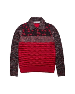 Свитер Multi Stitch Polo Sweater Red, красный Jw anderson