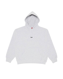 Толстовка Micro Logo Hooded Sweatshirt Ash Grey, серый Supreme