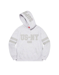 Толстовка US-NY Hooded Sweatshirt Ash Grey, серый Supreme