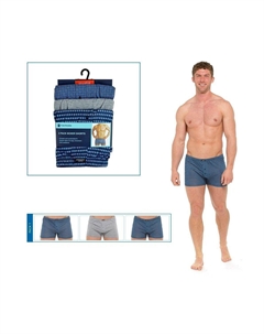 Боксеры из джерси с рисунком (3 пары), синий Tom franks