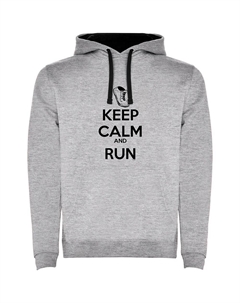 Худи Keep Calm And Run Two-Colour, серый Kruskis