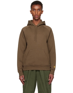 Коричневая толстовка с капюшоном Chase, Chocolate/Gold Carhartt work in progress