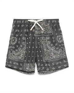 Плавки-шорты с узором пейсли, черный Eleventy