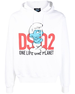 Худи с надписью, белый Dsquared2