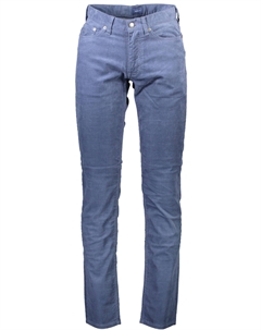 Синие хлопковые мужские брюки Gant