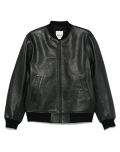 Кожаная куртка-бомбер, черный Sandro