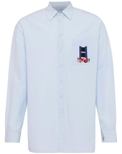 Рубашка с вышивкой, синий Jw anderson