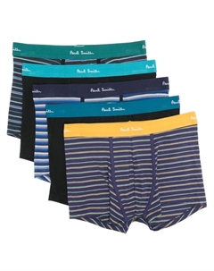 Комплект из пяти боксеров в полоску, черный Paul smith