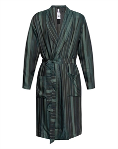 Халат в полоску, зеленый Hanro