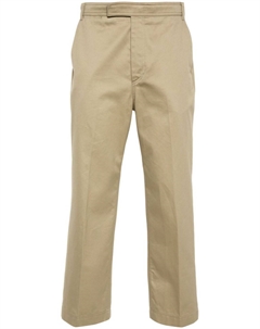 Зауженные брюки чинос средней посадки, нейтральный Thom browne