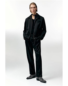 Атласный жакет обычного кроя, черный H&m