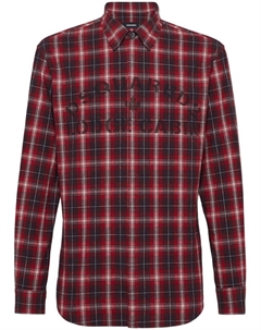 Клетчатая рубашка на пуговицах, красный Dsquared2
