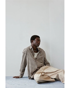 Рубашка свободного кроя, бежевый H&m