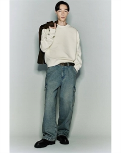 Хлопковая толстовка свободного кроя, бежевый H&m