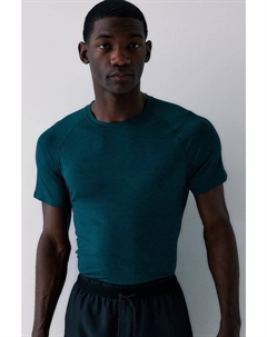 Спортивная рубашка из материала drymove с облегающим силуэтом, бирюзовый H&m