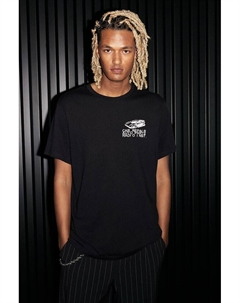 Футболка с принтом стандартного кроя, черный H&m