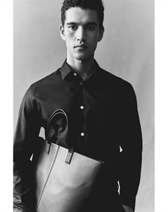 Рубашка стандартной посадки которую легко гладить, синий H&m