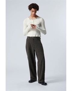 Astro – широкие костюмные брюки из непса свободного кроя, серый Weekday