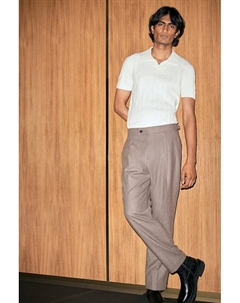 Рубашка поло косой вязки стандартного кроя, белый H&m