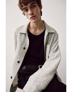 Куртка из блестящей структурированной ткани обычного кроя, серый H&m