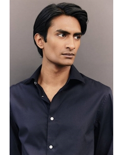 Рубашка приталенного кроя easy iron, синий H&m