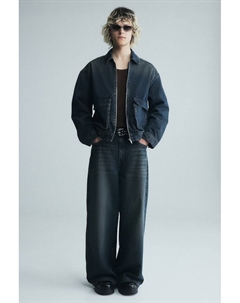 Джинсовая рабочая куртка свободного кроя, синий H&m