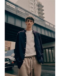 Рубашка из структурированной ткани обычного кроя, синий H&m