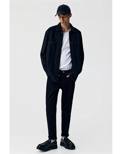 Обычные зауженные джинсы, черный H&m