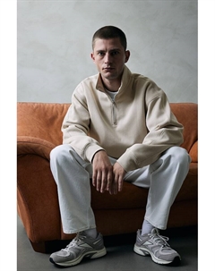 Толстовка thermolite на молнии свободного кроя, бежевый H&m