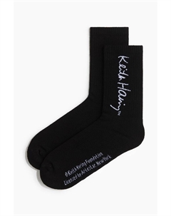 Носки с мотивом, черный H&m