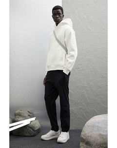 Худи с полосками по бокам свободного кроя, бежевый H&m