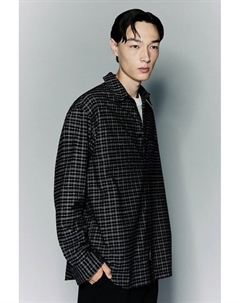 Рубашка свободного кроя, черный H&m