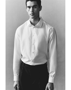 Рубашка стандартной посадки которую легко гладить, белый H&m