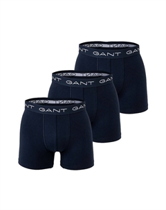 Боксеры с логотипом, 3 пары, синий Gant