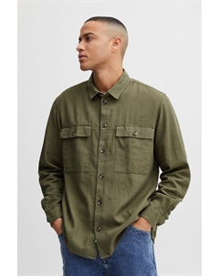 Рубашка Langarm SDAllan Overshirt 21107619, зеленый Solid