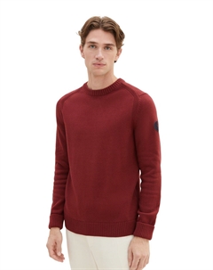 Пуловер CREWNECK KNIT, красный Tom tailor