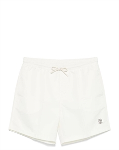 Шорты для плавания с вышитым логотипом, белый Brunello cucinelli