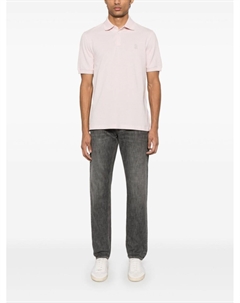 Хлопковая рубашка поло, розовый Brunello cucinelli