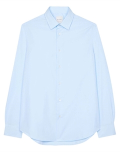 Рубашка из хлопка с полосатыми манжетами, синий Paul smith