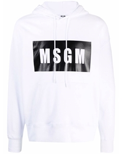 Худи с логотипом, белый Msgm