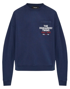 Толстовка с логотипом, синий Dsquared2
