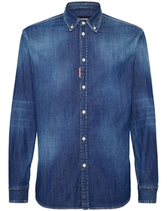 Рубашка свободного кроя темного цвета, синий Dsquared2