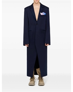 Длинное пальто с декоративным платком, синий Jw anderson