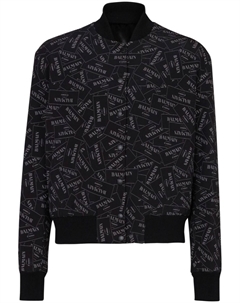 Бомбер с принтом, черный Balmain