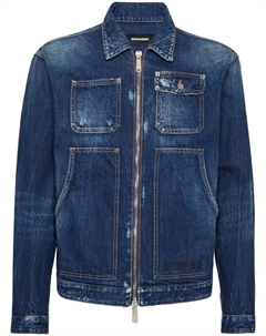 Джинсовая куртка на молнии, синий Dsquared2