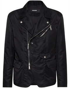 Атласная байкерская куртка, черный Dsquared2