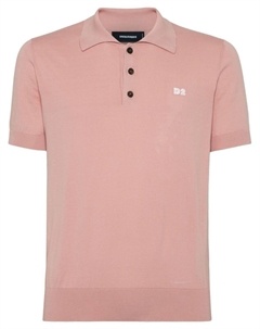 Рубашка-поло с вышитым логотипом, розовый Dsquared2