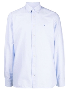 Рубашка с вышитым логотипом, синий Hackett