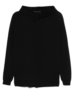 Худи из шерсти мериноса, черный Low brand